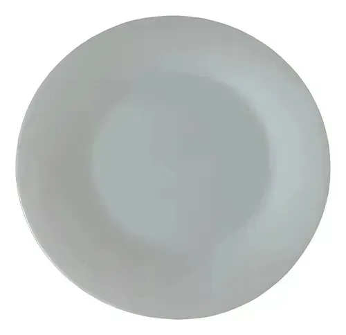 Plato Playo Carol 25.5cm Vidrio Opal  25.5cm Set X 1 U. Blanco