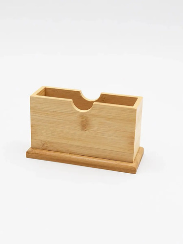 Servilletero De Bambo Cocina Recto Para Servilletas 12x12 Marrón