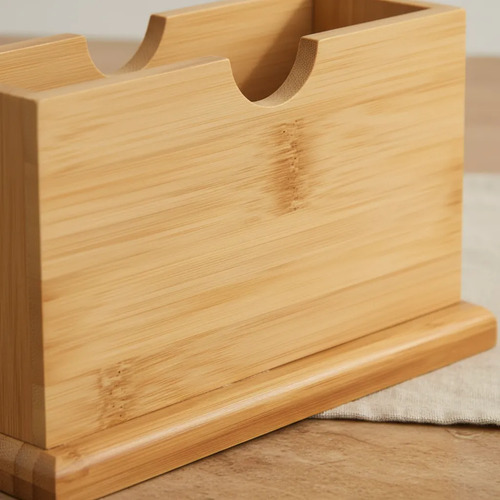 Servilletero De Bambo Cocina Recto Para Servilletas 12x12 Marrón