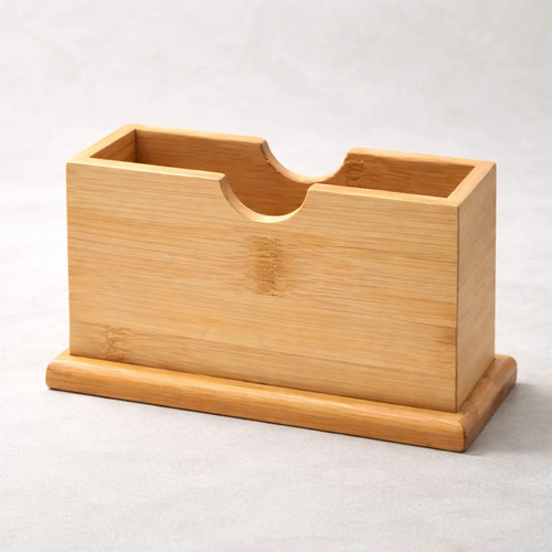 Servilletero De Bambo Cocina Recto Para Servilletas 12x12 Marrón