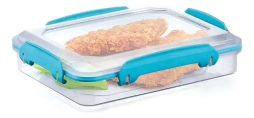 Hermético Rectangular Bajo 540 Ml Sandwich Polinplast Violeta