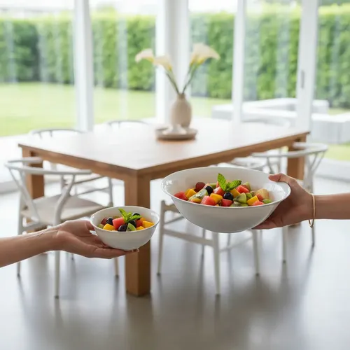 Set Bowls Compoteras Blancas Vidrio Opal Carol X4 Blanco