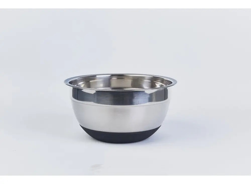 Set 4 Bowl De Acero Inoxidable Con Base Silicona 20/22/24/28 Negro