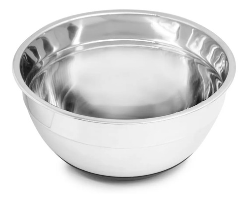 Set X2 Bowls Acero Inoxidable Base Silicona Antideslizante Plateado