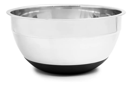 Set X2 Bowls Acero Inoxidable Base Silicona Antideslizante Plateado