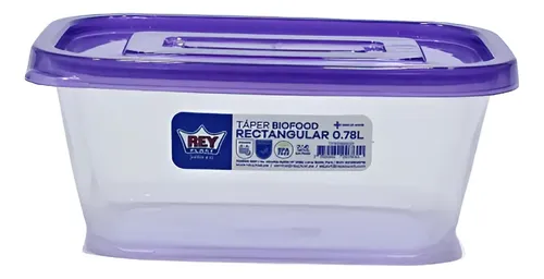 Pack 3 Hermético Rectangular Tuper Varias Medidas Reyplast Violeta