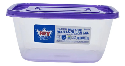 Pack 3 Hermético Rectangular Tuper Varias Medidas Reyplast Violeta