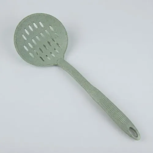 Espumadera Colador Mango Plastico Carol Areia Verde