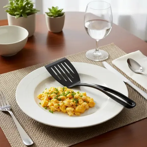 Espátula De Plástico Para Cocina Nylon Preto Sanremo Ideal Para Teflon Negro