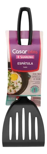 Espátula De Plástico Para Cocina Nylon Preto Sanremo Ideal Para Teflon Negro