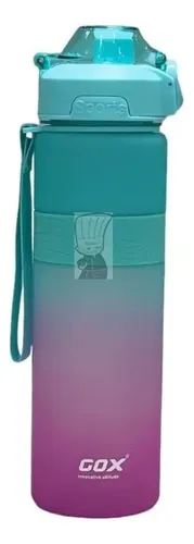 Botella Deportiva 1000ml Combinada Rosa Turquesa Gox