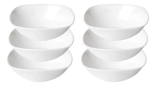 Bowl Compotera Cuadrada Vidrio Opal 11cm Carol Cocina Blanco