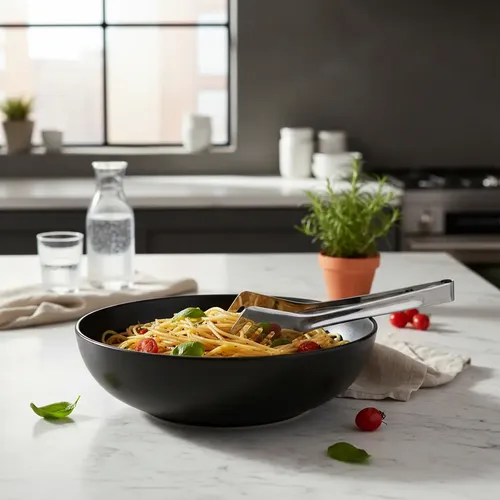 Pinza De Fideos Acero Inoxidable Carol Utensilio Cocina 21cm Plateado