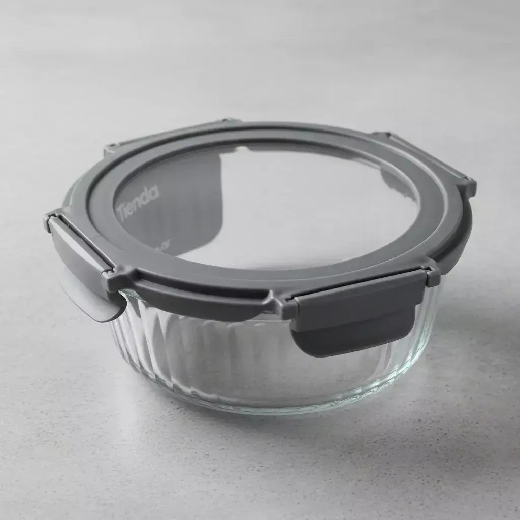Pote Vidrio Hermetico Redondo Horno Frezzer M 650ml