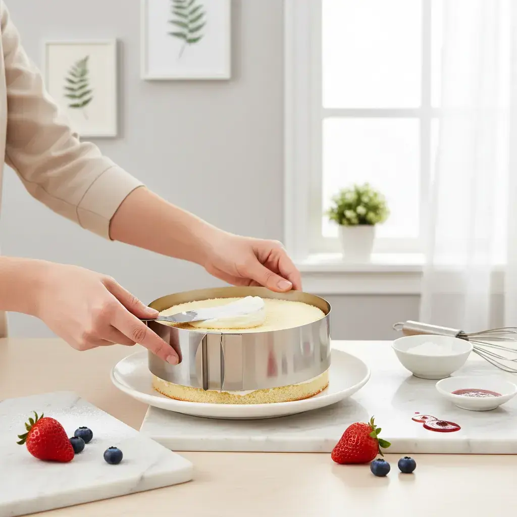 Aro Molde Para Torta Acero Inoxidable 5cm Alto 15 A 30 Cm Gris