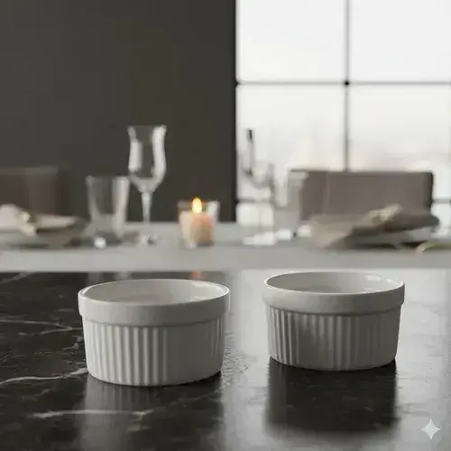 Pack 2 Copetinero Porcelana 10 X 6 Cm Apto Horno