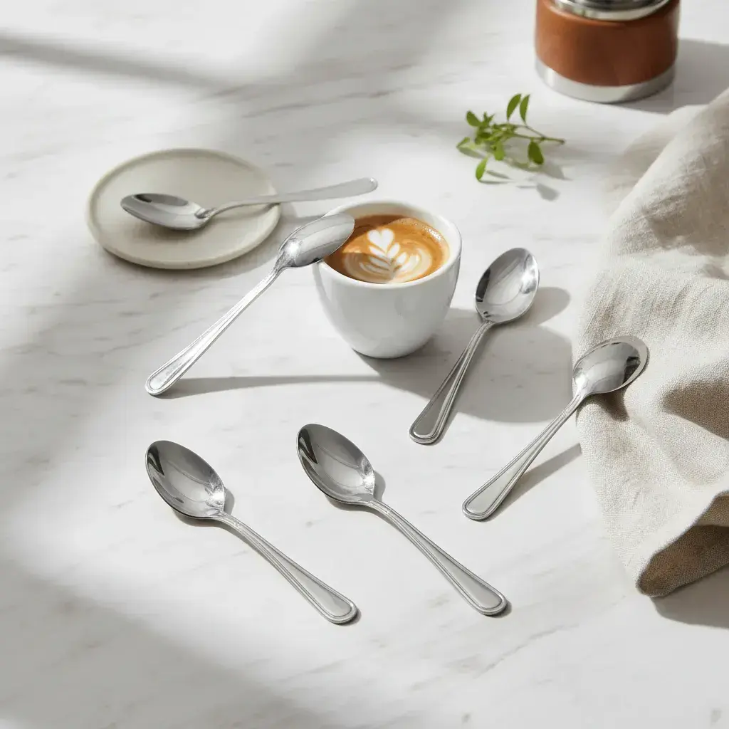 Set X12 Cucharitas Café Y Postre Acero Inoxidable 11cm