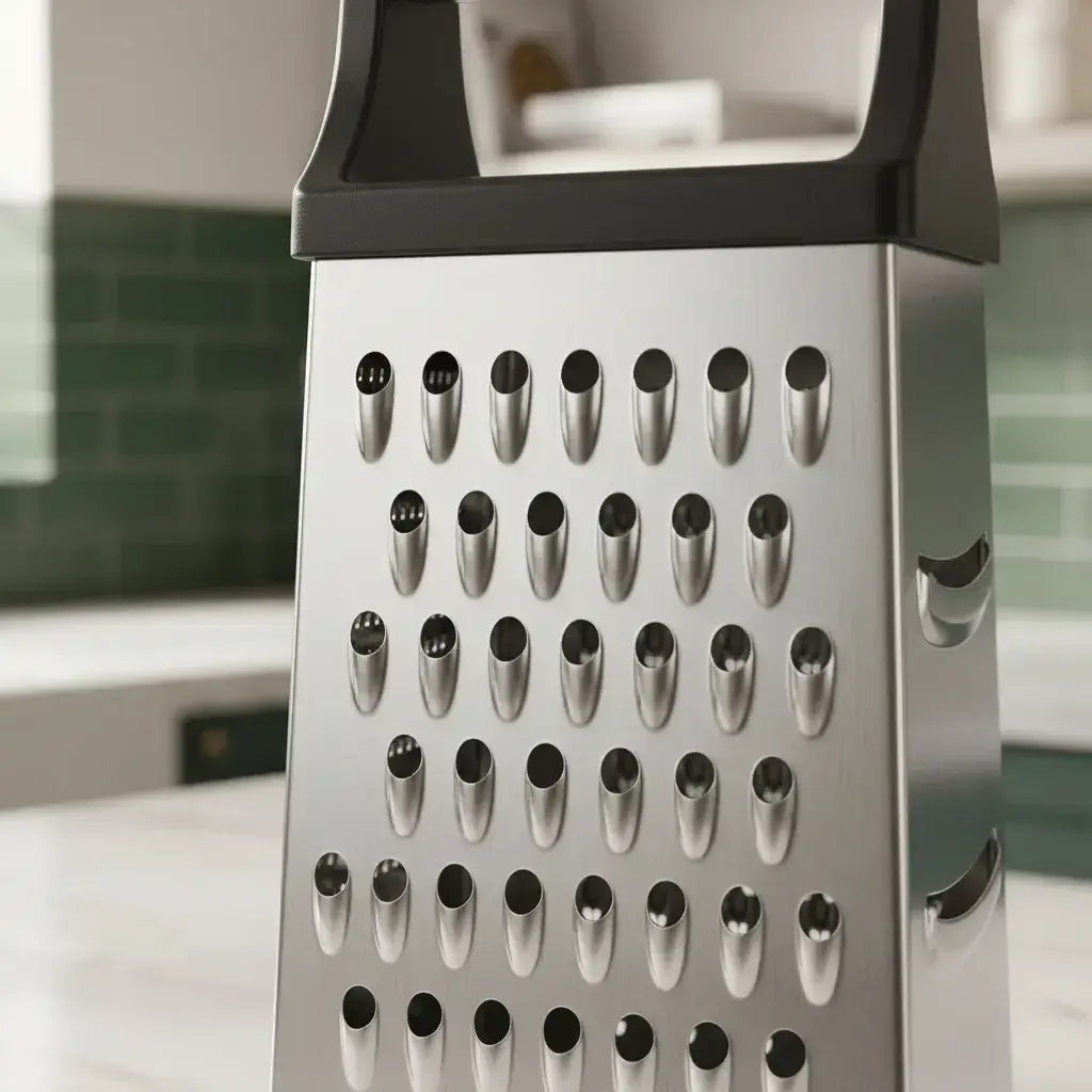 Rallador Queso Verduras Acero Inoxidable Base Silicona