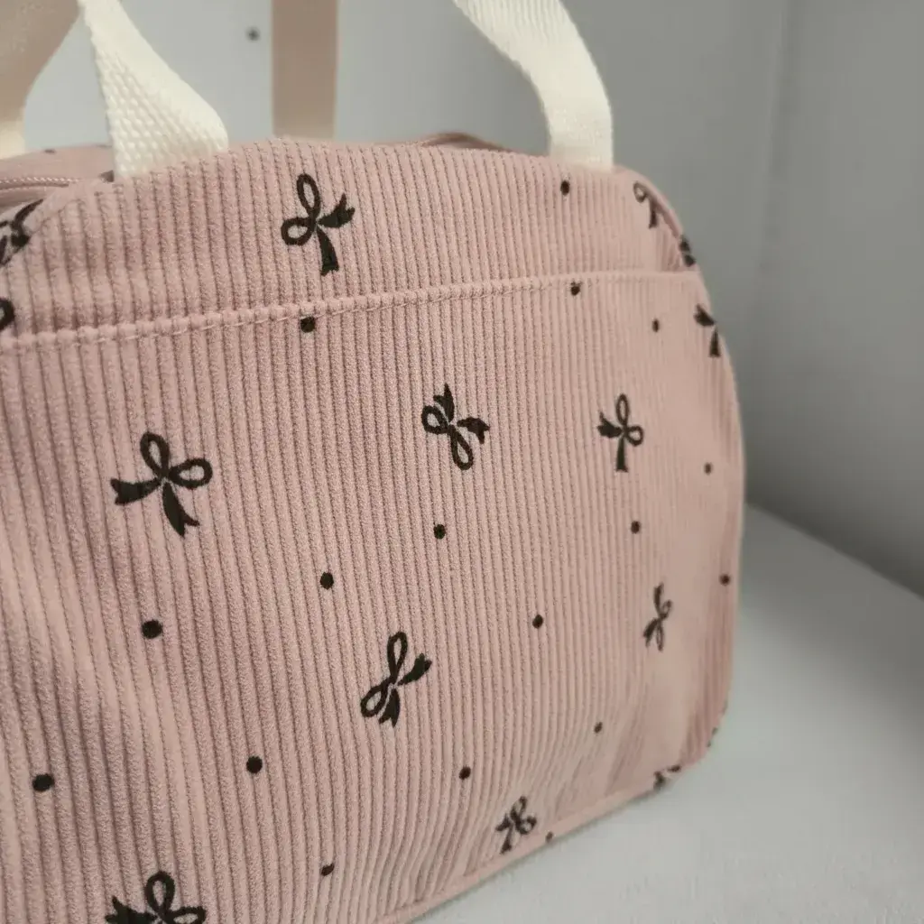 Lunchera Térmica Corderoy Bolso Vianda Kawaii Varios Motivos