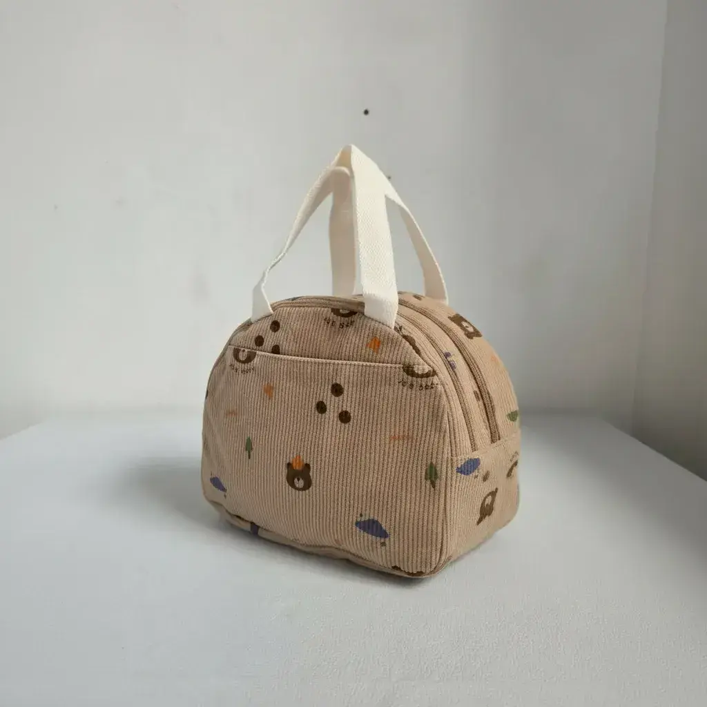 Lunchera Térmica Corderoy Bolso Vianda Kawaii Varios Motivos