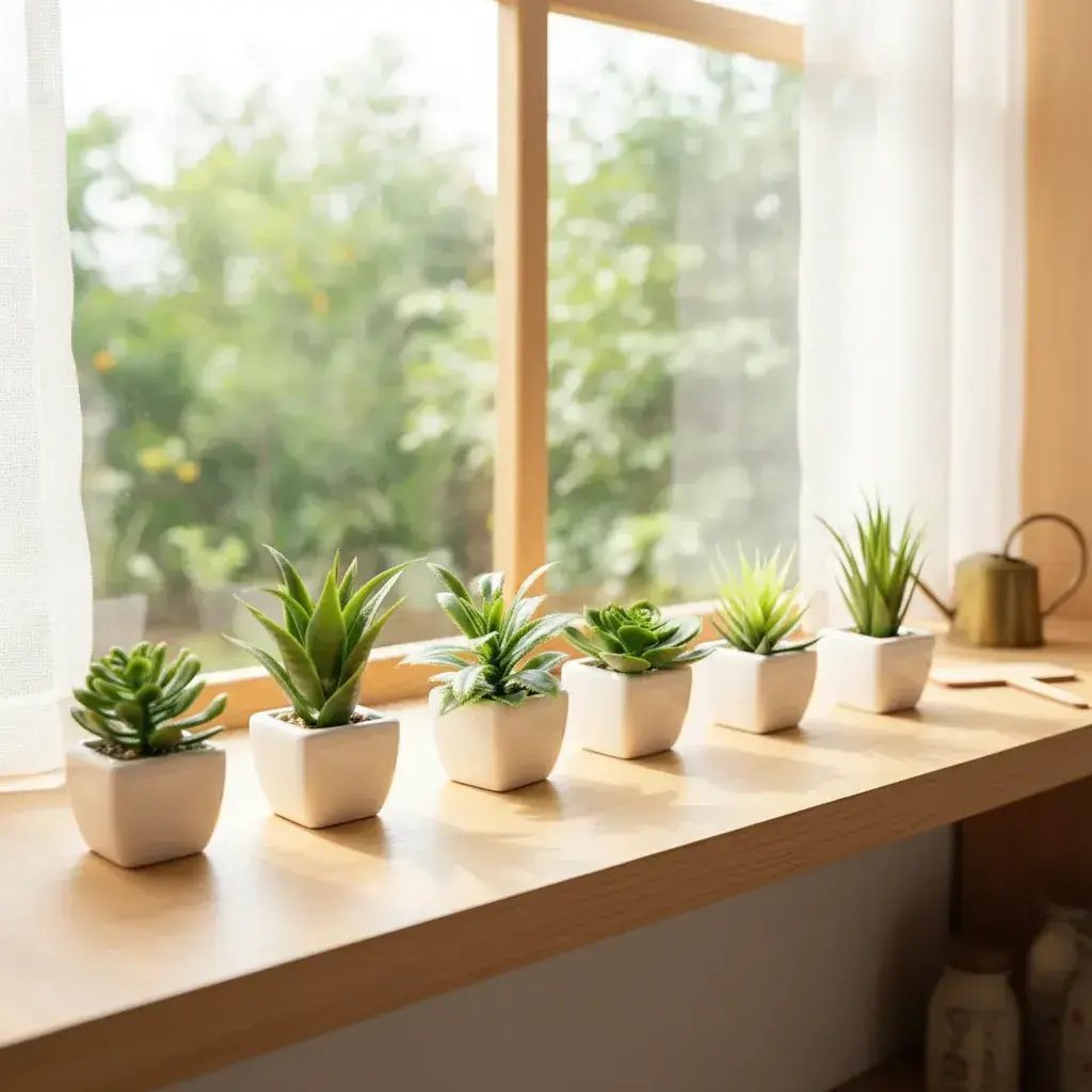 Plantin Artificial Maceta De Ceramica (modelo Surtido)