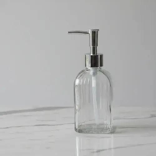 Dispenser Dosificador De Jabón Vidrio Labrado 250ml