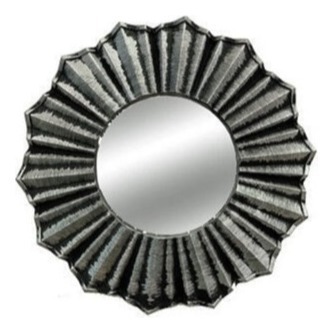 Espejo Colgante Gris 25cm Decoración