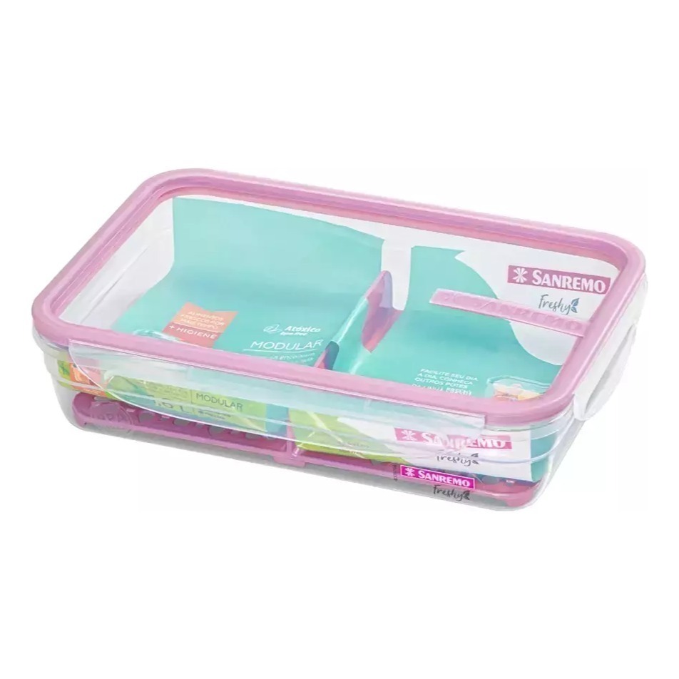 Pote Hermético Rectangular Con Rejilla Línea Freshy - San Remo