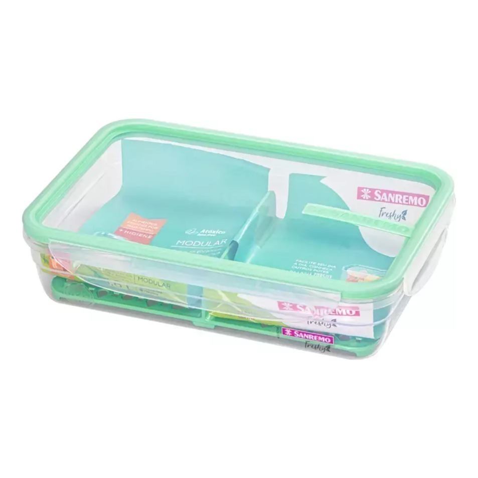 Pote Hermético Rectangular Con Rejilla Línea Freshy - San Remo