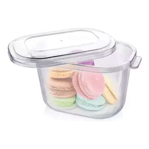 Hermético Rectangular Mediano Tuper 1200 Ml Polinplast