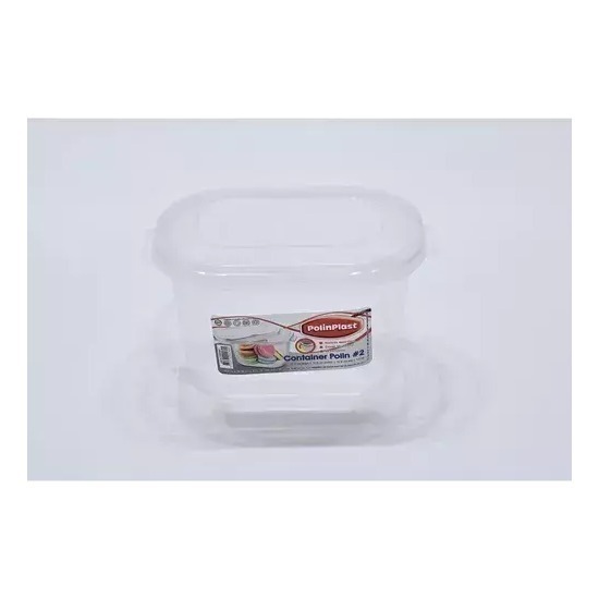 Hermético Rectangular Mediano Tuper 1200 Ml Polinplast