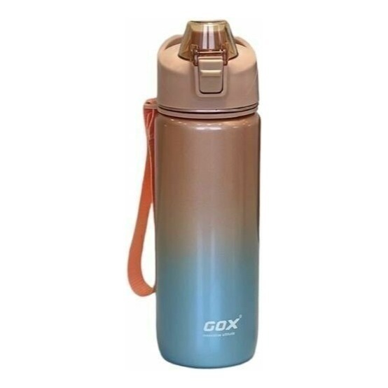 Botella Deportiva 750ml Azul Salmón Gox Agua