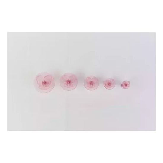 Set 5 Pcs Cortante Plástico de reposteria Moño Embolo Fondant