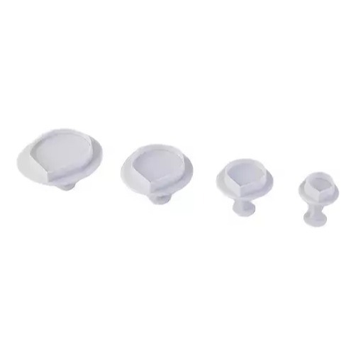 Cortador De Émbolo Pétalo De Flor X4 Repostería Galletas Porcelana Fría