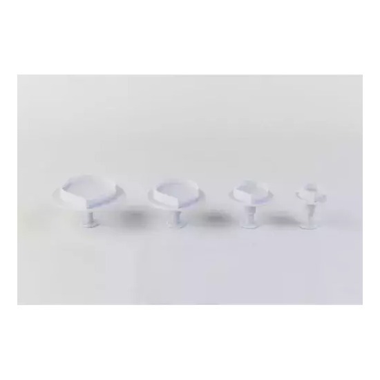 Cortador De Émbolo Pétalo De Flor X4 Repostería Galletas Porcelana Fría