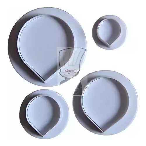 Cortador De Émbolo Pétalo De Flor X4 Repostería Galletas Porcelana Fría
