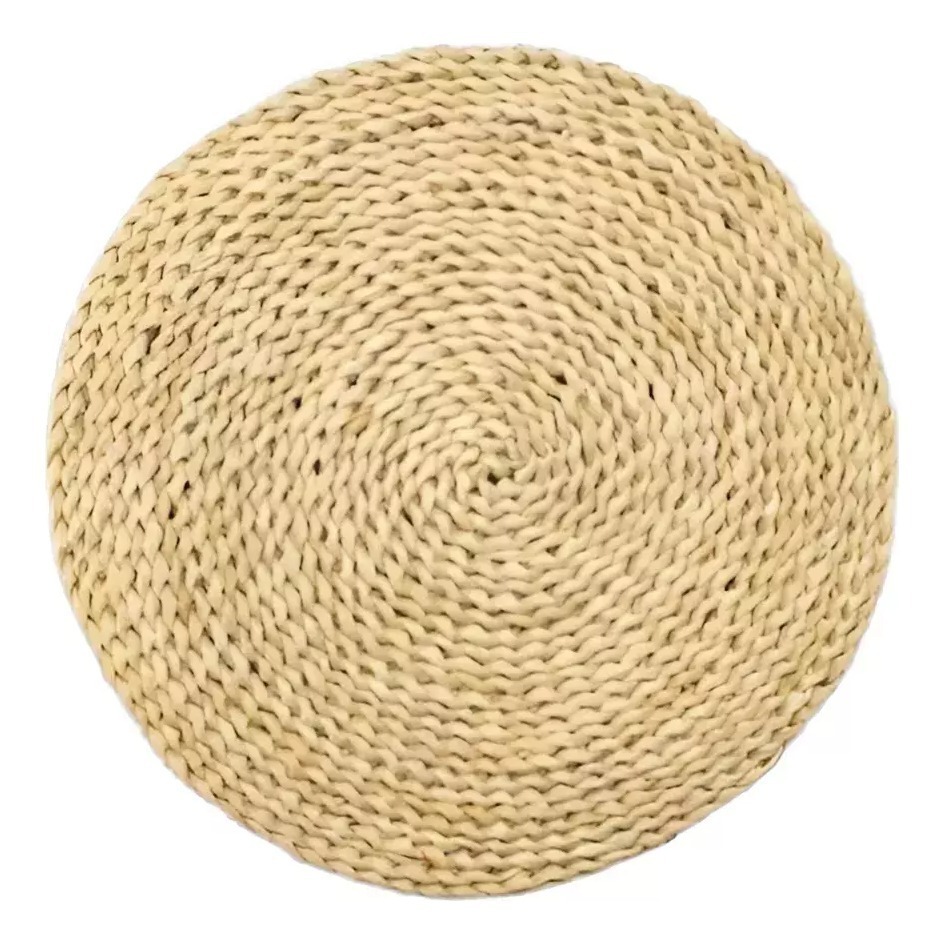 Individual Fibra Tejidos Natural Claro Redondo 38cm