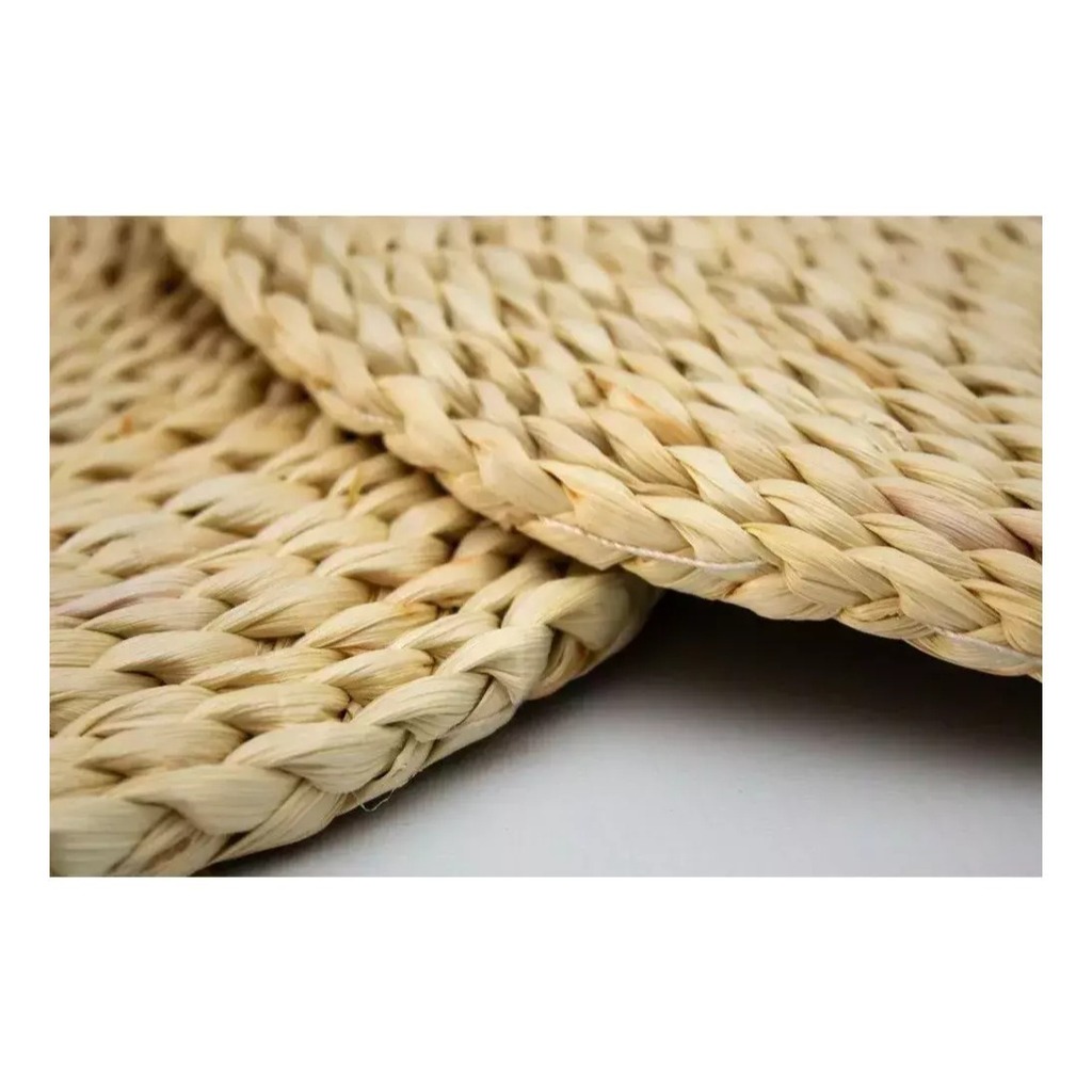 Individual Fibra Tejidos Natural Claro Redondo 38cm