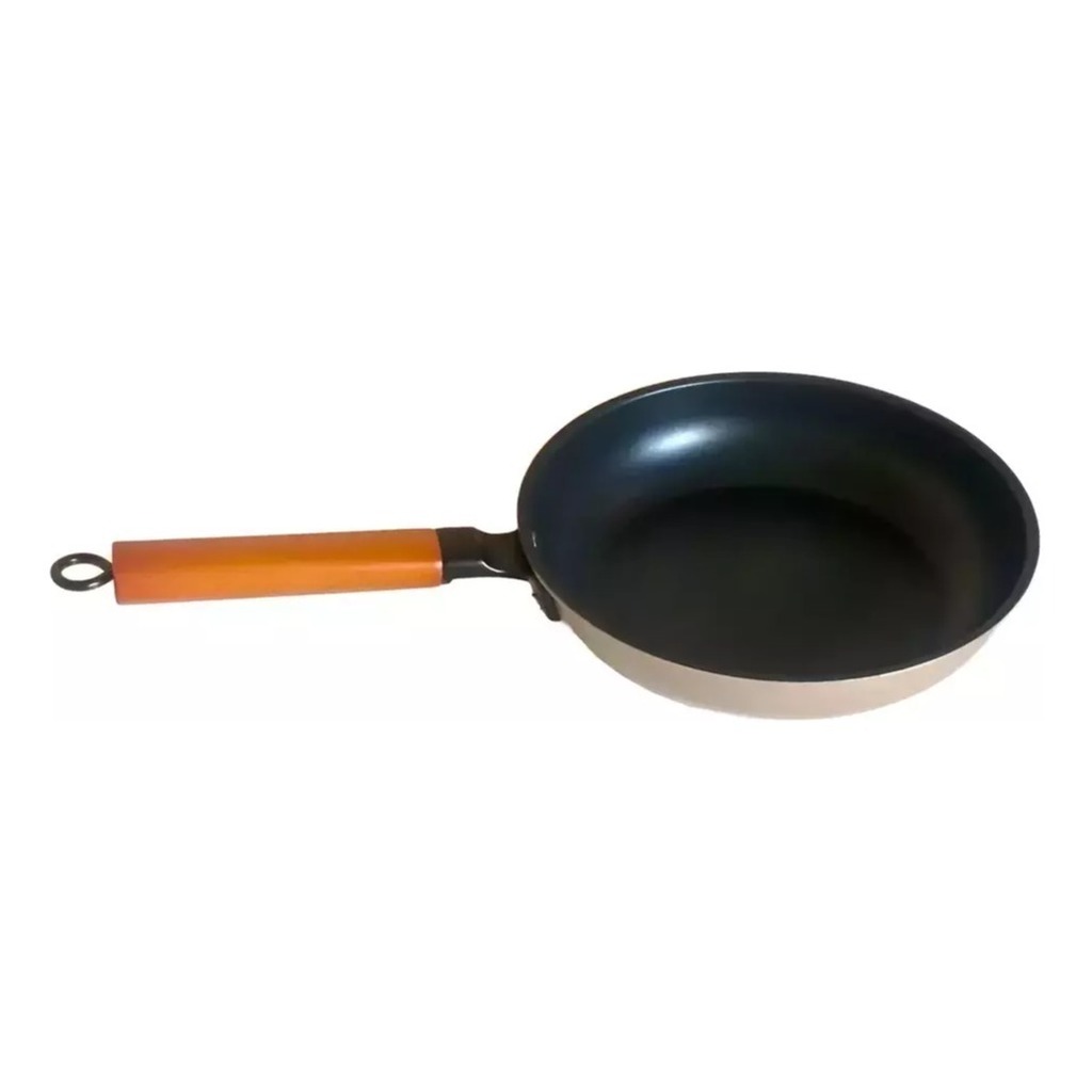 Sarten De Aluminio Teflon Antiadherente 24 Cm Mango Madera