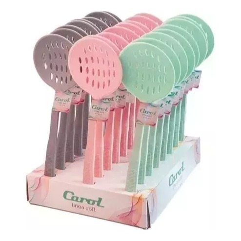 Espumadera Carol Soft Utensilio De Nylon Cocina Colores 34cm