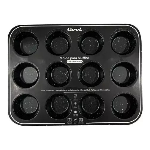 Molde Muffin Para 12 Cupcakes Antiadherente Carol Cocina
