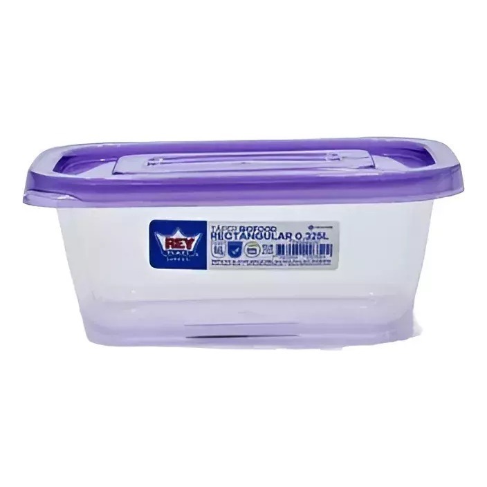 Hermético Rectangular Tuper 325 Ml Reyplast