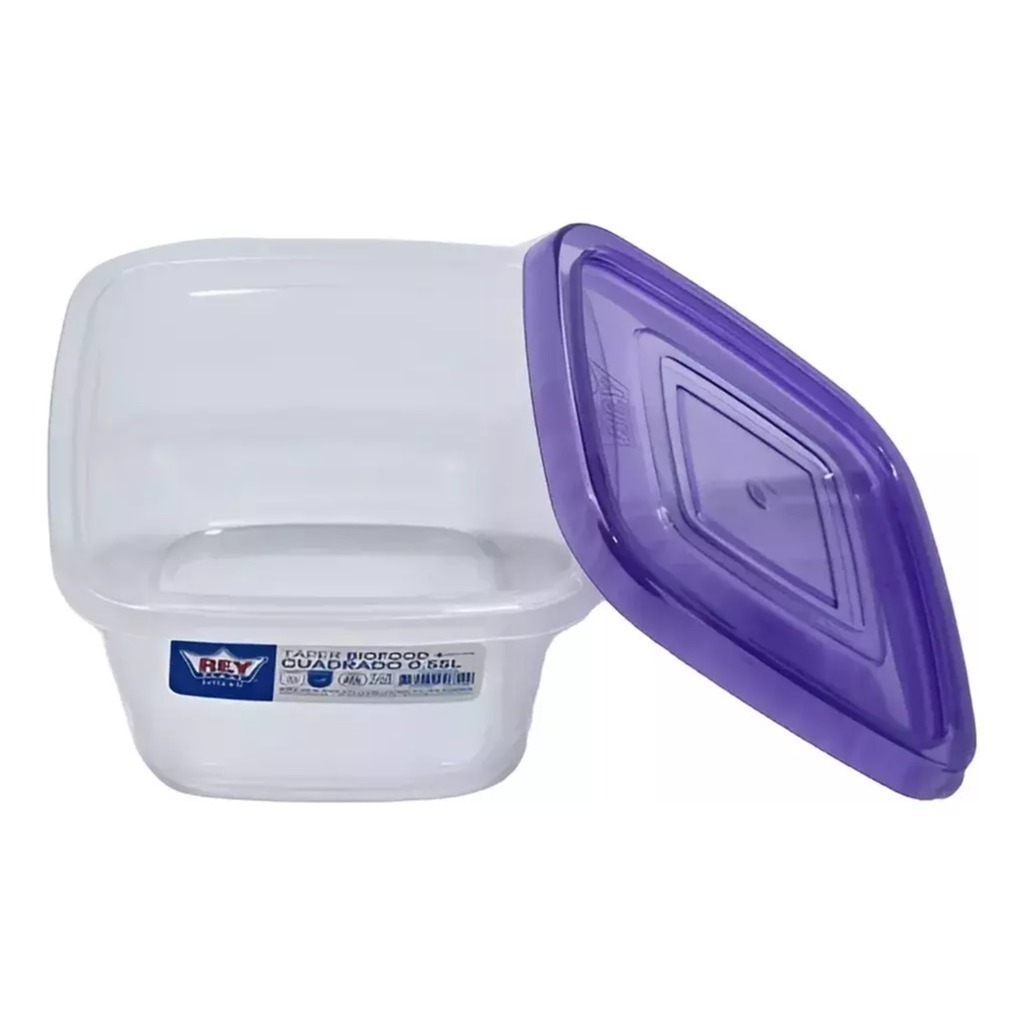Hermético Cuadrado Tuper 550 Ml Reyplast