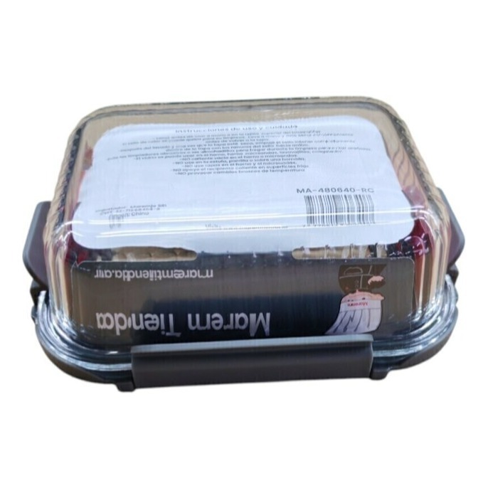 Pote Vidrio Hermetico Rectangular Horno Frezzer 640ml
