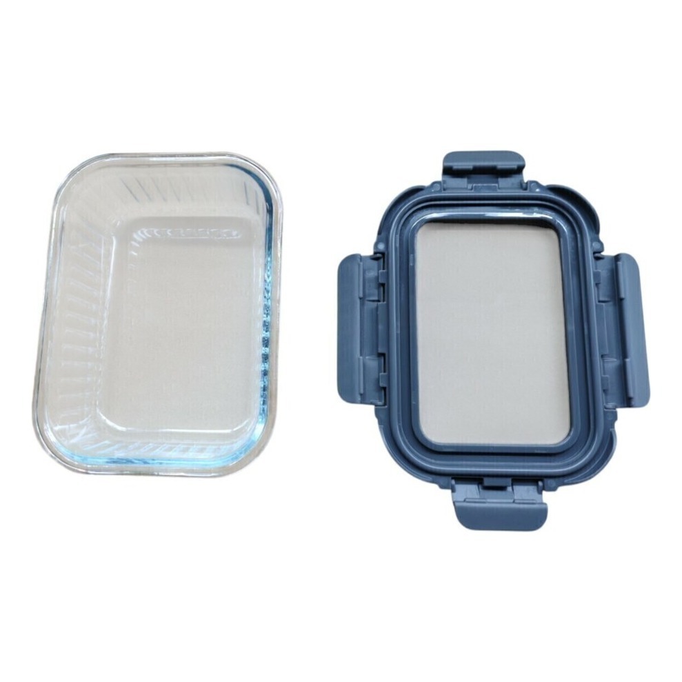 Pote Vidrio Hermetico Rectangular Horno Frezzer 640ml