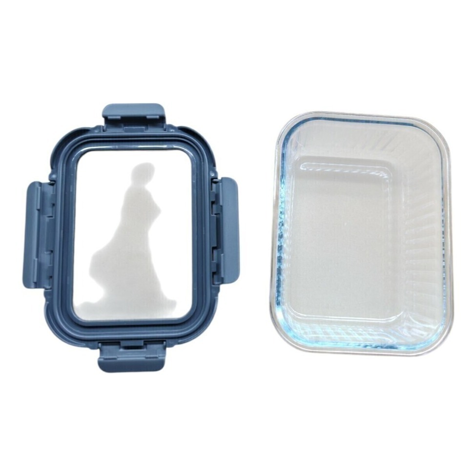 Pote Vidrio Hermetico Rectangular Horno Frezzer 1050 ml