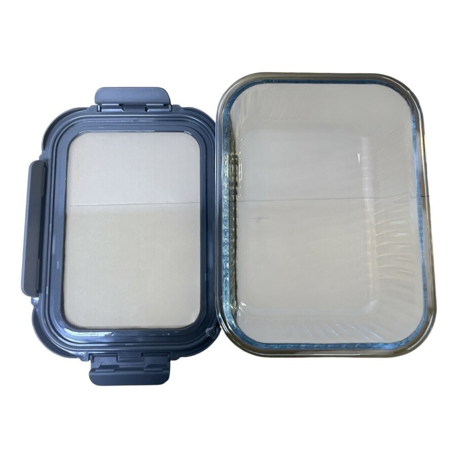 Pote Vidrio Hermetico Rectangular Horno Frezzer 1520 ml