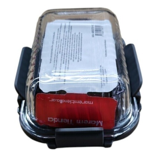 Pote Vidrio Hermetico Rectangular Horno Frezzer 370ml
