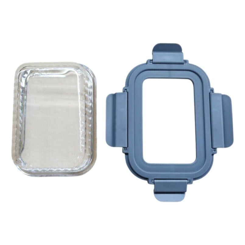 Pote Vidrio Hermetico Rectangular Horno Frezzer 370ml