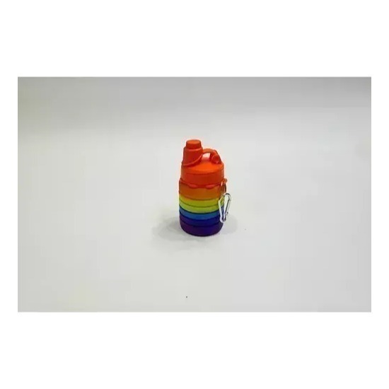 Botella Plegable Silicona 500ml Flexible Acordeon Escolar